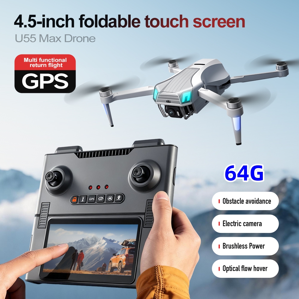 NCZOBOE U55 ドローン プロフェッショナル HDカ - Drone Gimbal 2 Axis のレビューと価格