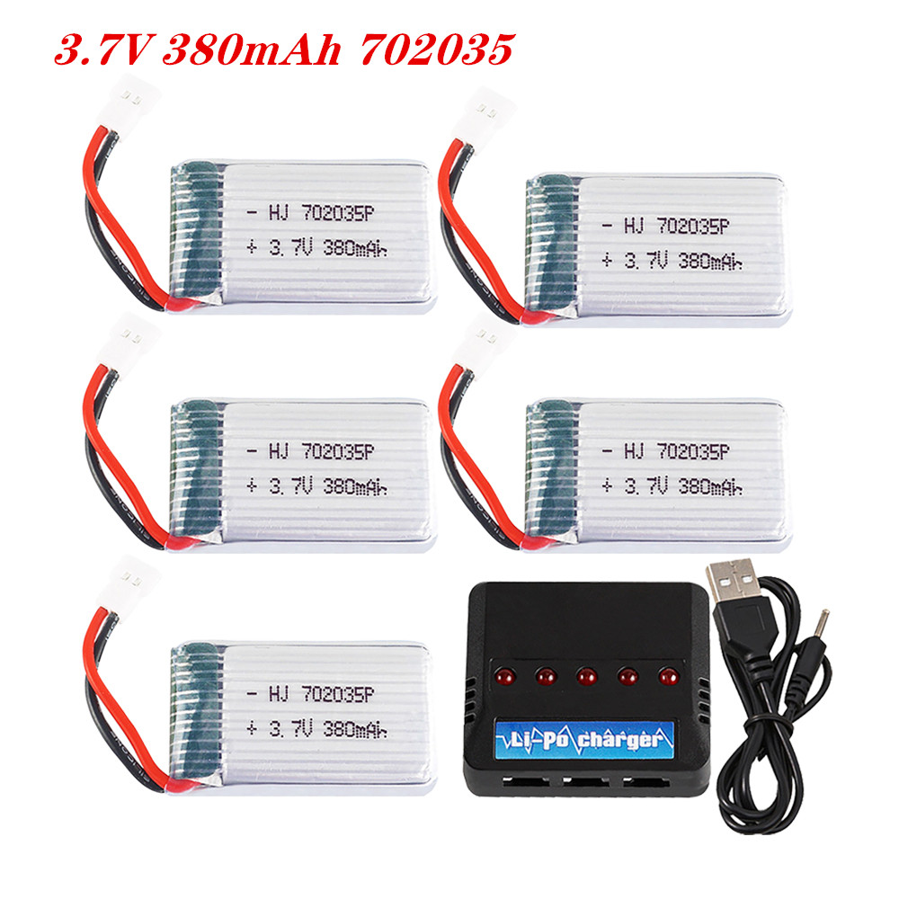 3.7v 380mah 702035リポバッテリー充電式バッ - Drone Gimbal 2 Axis のレビューと価格