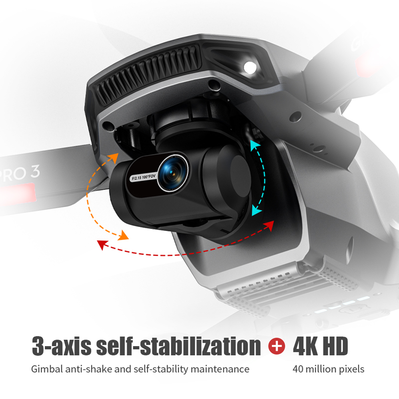 ドローンL106pro 3,4K 5g,wifi,fpv,折 - Drone Gimbal 2 Axis のレビューと価格